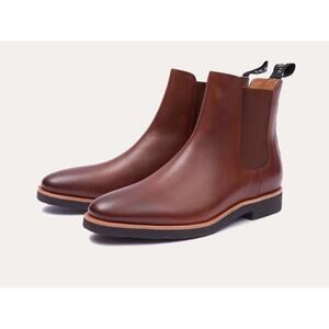 New Republic Men's Huxley Leather Chelsea Boot with Crepe Outsole Sz 9.5 Classic